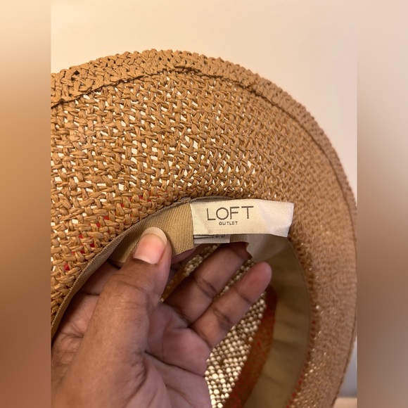 Loft Beautiful Hat with Red Scarf Bow Detail - Picture 4 of 5